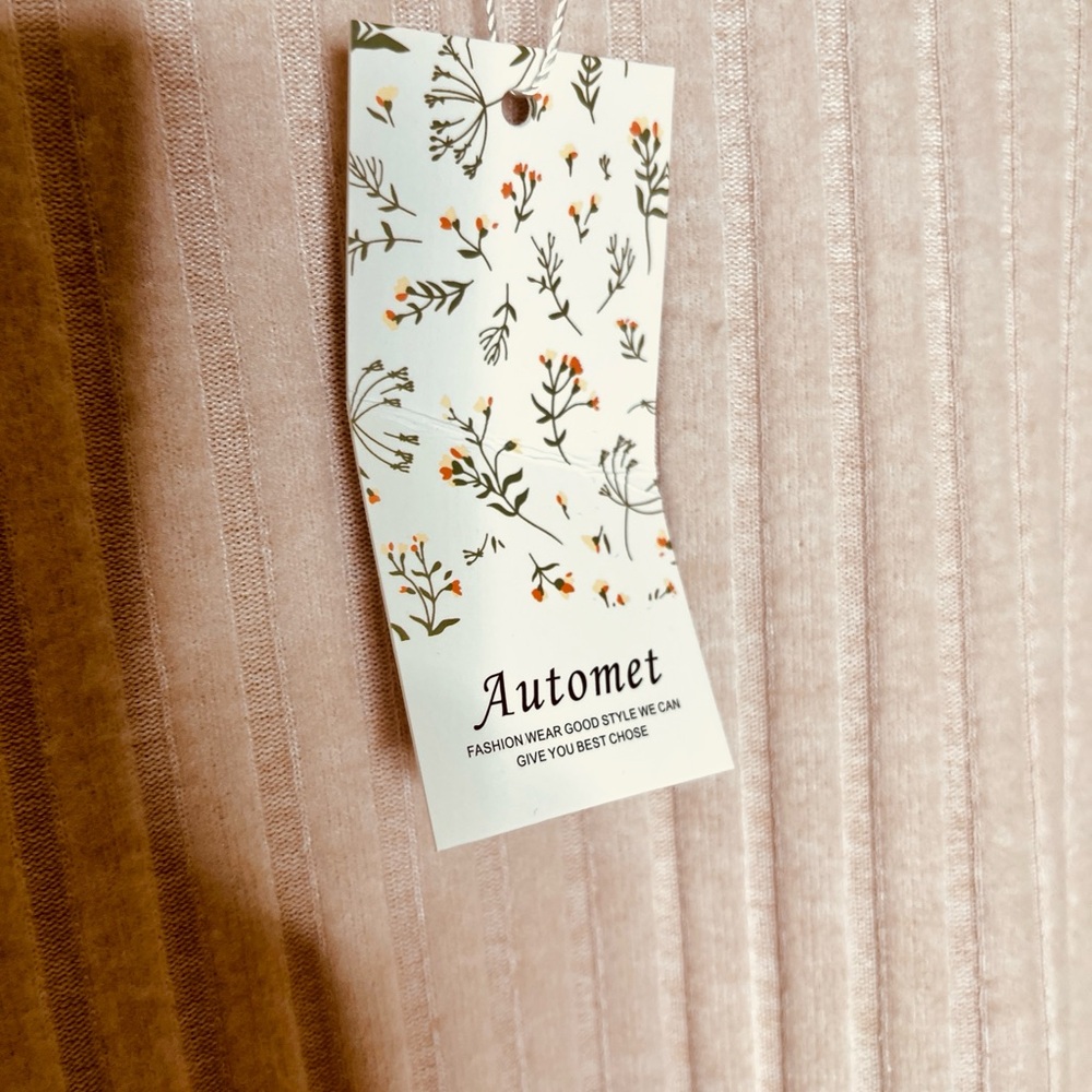 NWT Women’s Short Sleeve Ribbed Top Size L AUTOMET - Picture 7 of 11